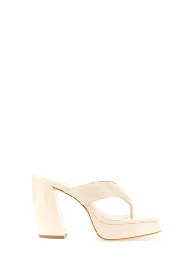 Gia Borghini Patent Sandal In Ivory