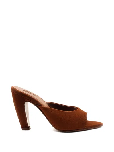 Gia Borghini Peep-toe Sandals In Brown