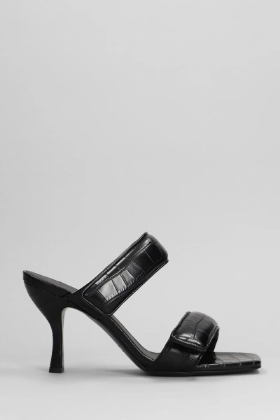 Gia Borghini Perni 03 Sandals In Black Leather