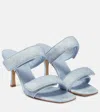 Gia Borghini Perni 03 Leather Sandals In Denim