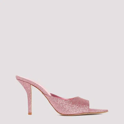 Gia Borghini Perni 04 Shiny Calf Leather Pointed Toe Mule In Pink