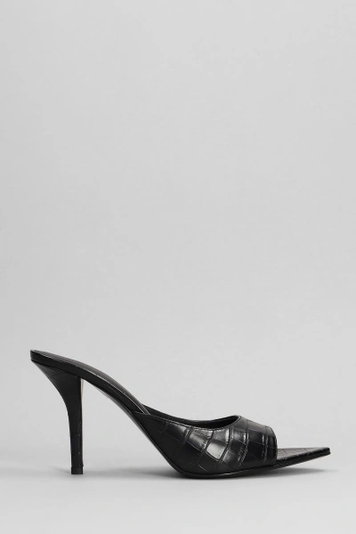Gia Borghini Perni 04 Slipper-mule In Black Leather