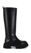 Gia Borghini X Pernille Teisbaek Tubular Combat Boot In Black