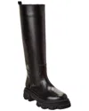 Gia Borghini X Pernille Teisbaek Tubular Combat Boot In Black