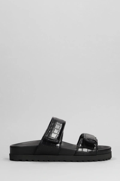 Gia Borghini Perni 11 Flats In Black Leather