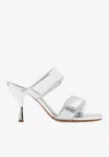 Gia Borghini Jacquemus Small Bambimou Shoulder Bag In Silver