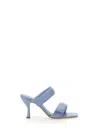 Gia Borghini Perni 03 Leather Sandals In Azure