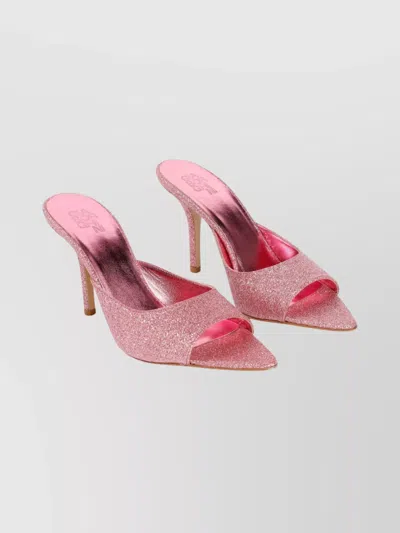 Gia Borghini Pernille Collaboration Stiletto Mules In Pink