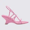 Gia Borghini Woman Sandals Pink Size 11 Soft Leather In Pink