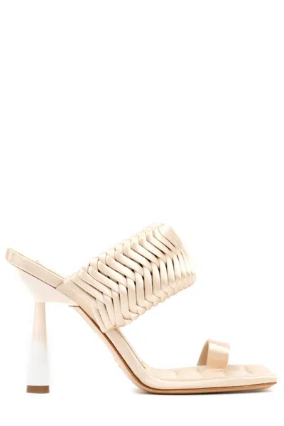 Gia Borghini Rosie 1 Woven Detailed Sandals Sandals In Beige