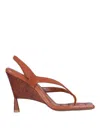 Gia Borghini Flip Flops Geometric Heel Sandal In Brown