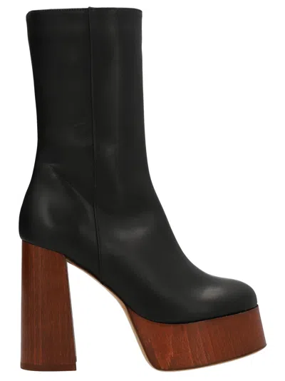 Gia Borghini Rosie 27' Whiteley Ankle Boots In Black