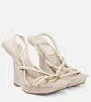 Gia Borghini Rosie 39 Leather Wedges In Taupe