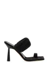 Gia Borghini 115mm Leather Heeled Sandals In Black