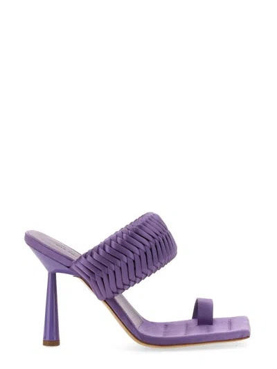 Gia Borghini 编织方头凉鞋 In Purple