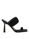 Gia Borghini 115mm Leather Heeled Sandals In Black