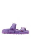 Gia Borghini X Pernille Teisbaek Double-strap Slides In Purple