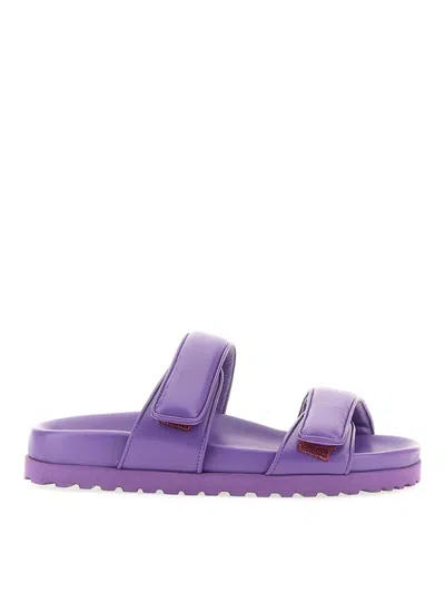 Gia Borghini X Pernille Teisbaek - Velcro Sandals In Purple