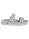 Gia Borghini Woman Sandals Light Grey Size 7 Soft Leather In Grey