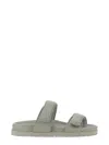 Gia Borghini Woman Sandals Sage Green Size 11 Soft Leather In Grey