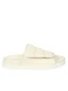 Gia Borghini Women's Gia 3 Padded Leather Slides In Ivory In White