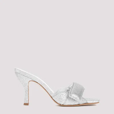 GIA BORGHINI SILVER GLITTER ALODIE HEELS