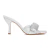 Gia Borghini Alodie 85 Glitter Mules In Silver