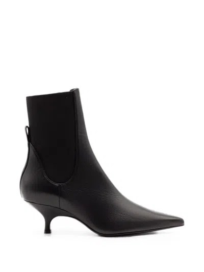 Gia Borghini Tara Elastic-panel Chelsea Ankle Boots In Black