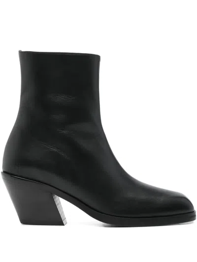 Gia Borghini Taylor Block-heel Boots In Black