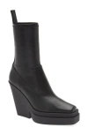 Gia Borghini 110mm Faux Leather Ankle Boots In Black