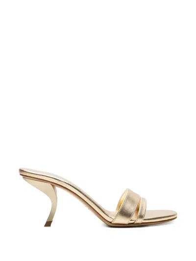 Gia Borghini Two-strap Sandals In Gold