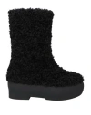 Gia Borghini Woman Ankle Boots Black Size 7 Textile Fibers