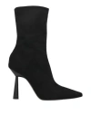 Gia Borghini 105mm Pointed-toe Suede Ankle Boots In Black