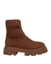 Gia Borghini Woman Ankle Boots Brown Size 6 Textile Fibers