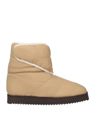 Gia Borghini Woman Ankle Boots Sand Size 6 Textile Fibers