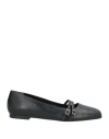 Gia Borghini Woman Ballet Flats Black Size 10.5 Leather