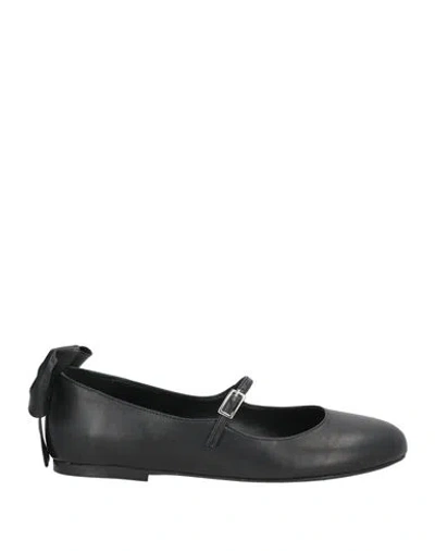 Gia Borghini Woman Ballet Flats Black Size 5 Leather