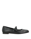 Gia Borghini Woman Ballet Flats Black Size 8 Leather
