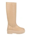 Gia Borghini Chunky Sole Tubolar Boot Shoes In Beige