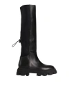 Gia Borghini Woman Boot Black Size 6 Soft Leather, Textile Fibers In Black