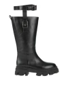 Gia Borghini Woman Boot Black Size 7 Leather In Black