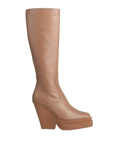 Gia Borghini Woman Knee Boots Brown Size 11 Soft Leather