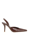 Gia Borghini Woman Pumps Chocolate Brown Size 7 Synthetisches Material In Brown