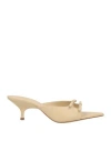 Gia Borghini Woman Sandals Beige Size 7.5 Leather