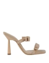 Gia Borghini Woman Sandals Beige Size 8.5 Leather