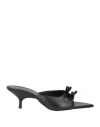 Gia Borghini Woman Sandals Black Size 6 Leather