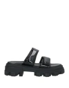 Gia Borghini Woman Sandals Black Size 6 Textile Fibers In Black