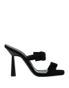 Gia Borghini Woman Sandals Black Size 9 Leather
