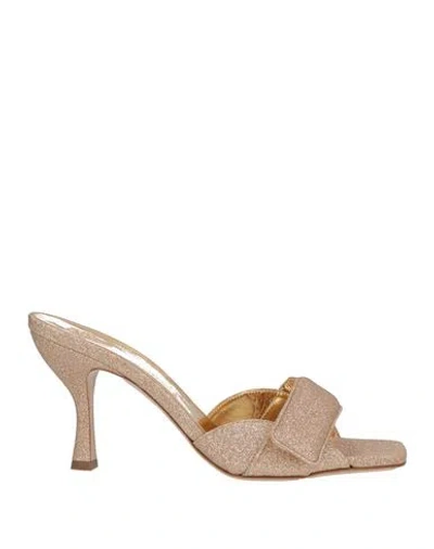 Gia Borghini Woman Sandals Gold Size 9 Synthetic Material