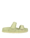 Gia Borghini Woman Sandals Light Green Size 7.5 Soft Leather